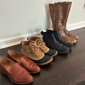 Leather shoe and boot bundle